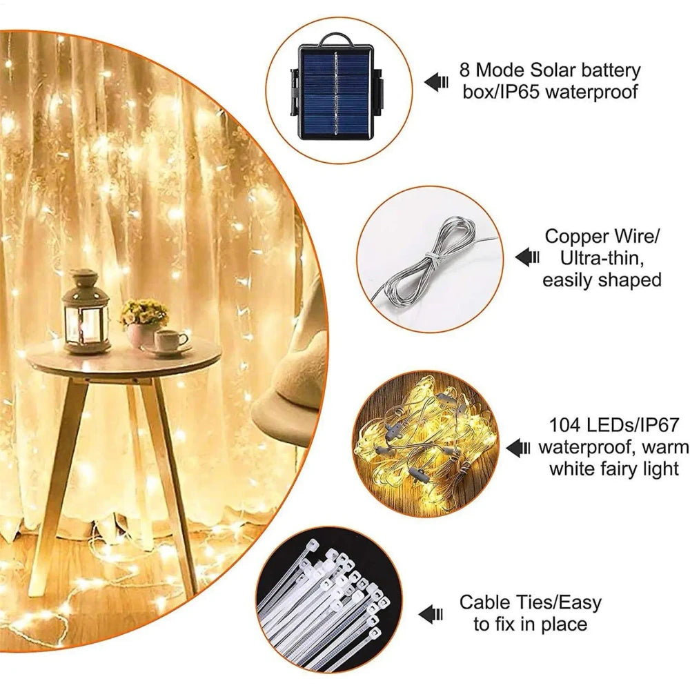 Solar Umbrella String Light