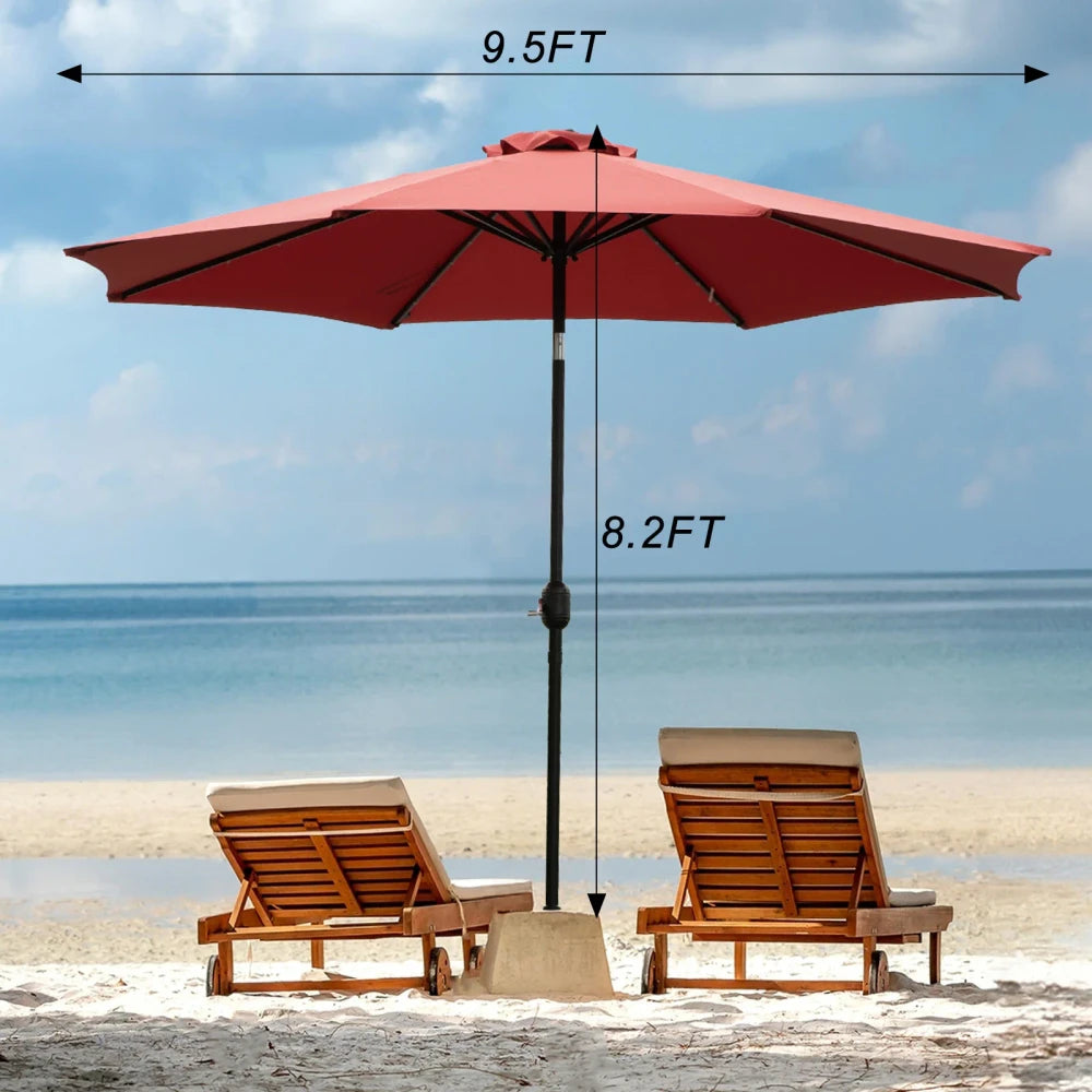 10FT Solar LED Patio Umbrella