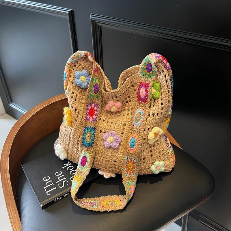 Crochet Flower Tote