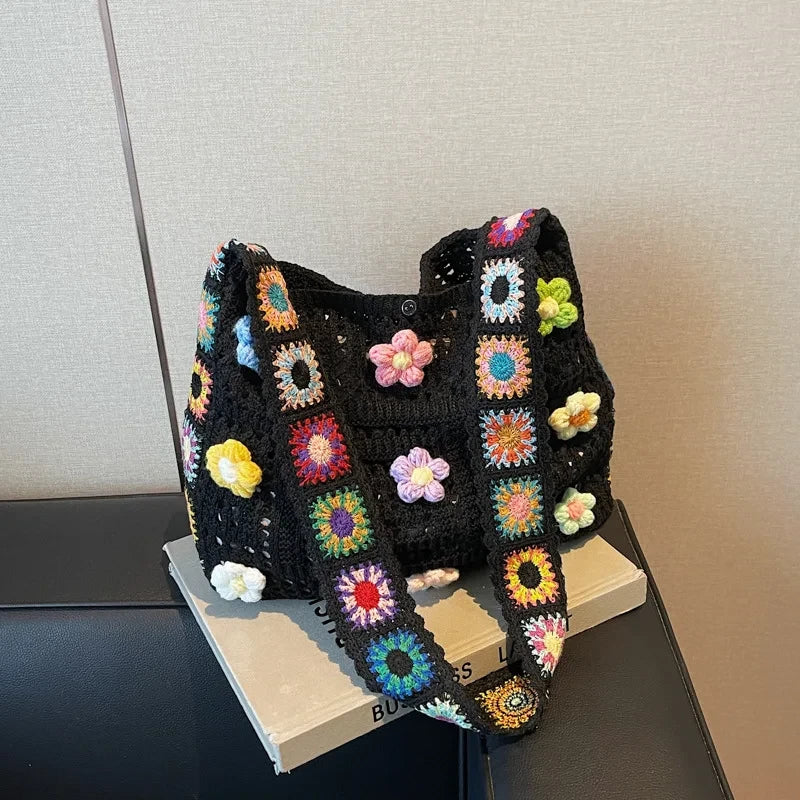 Crochet Flower Tote