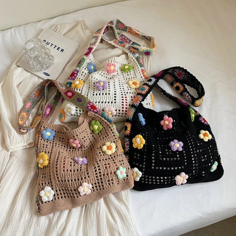 Crochet Flower Tote