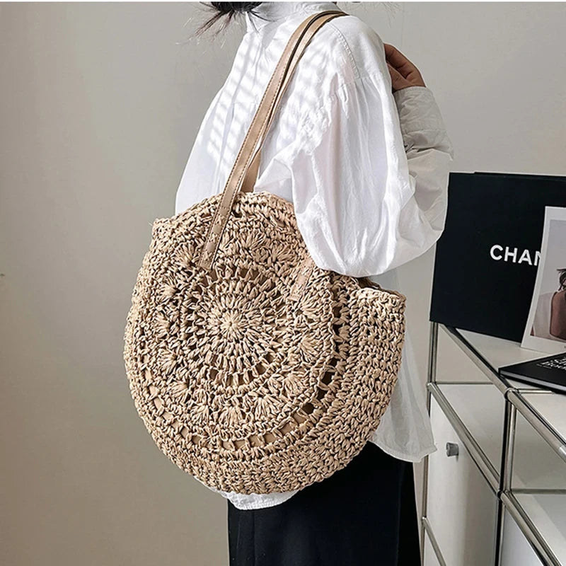 Straw Beach Tote