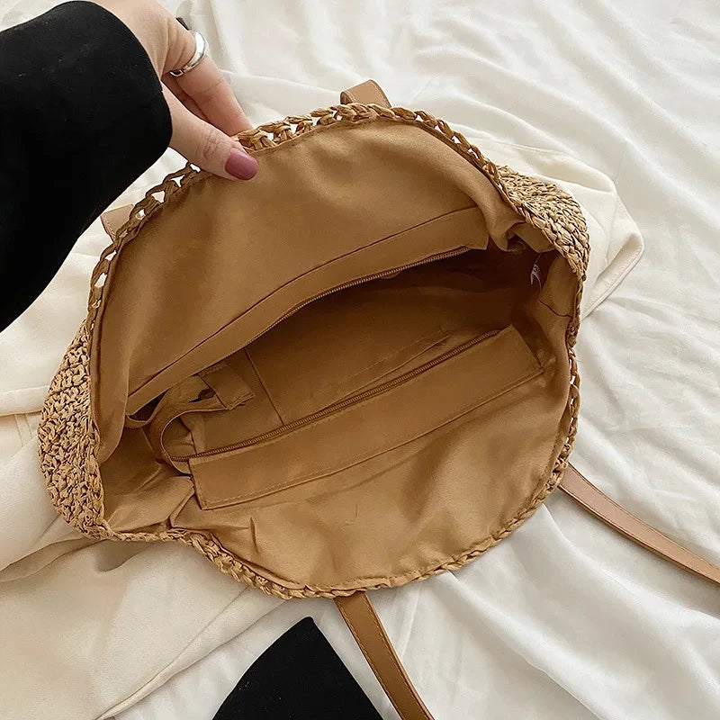 Straw Beach Tote