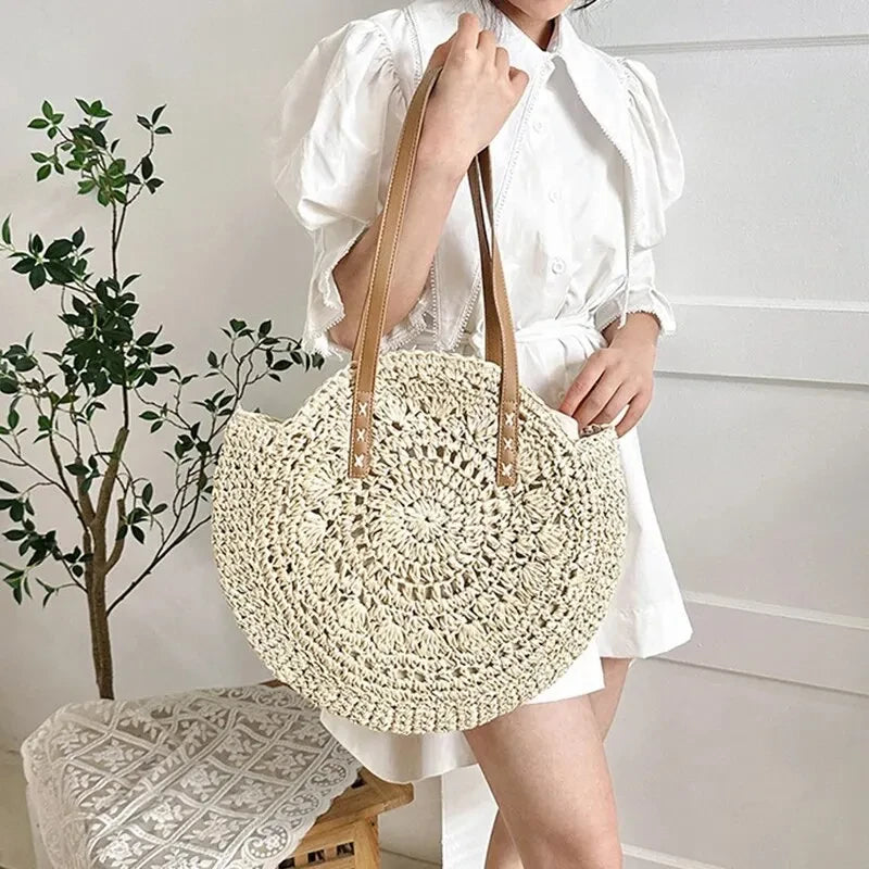 Straw Beach Tote