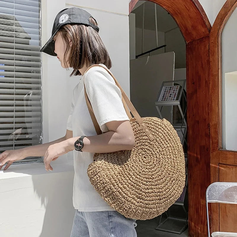 Straw Beach Tote